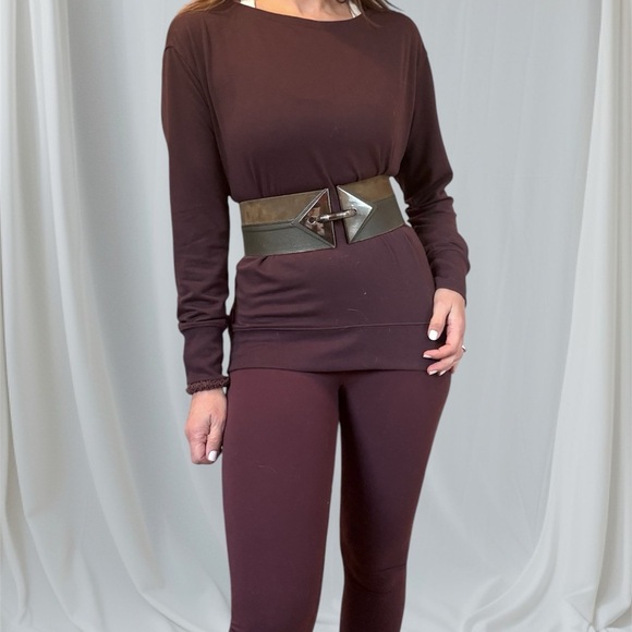 Astarte Made in Italy Wide Leather and Suede Belt main image 6
